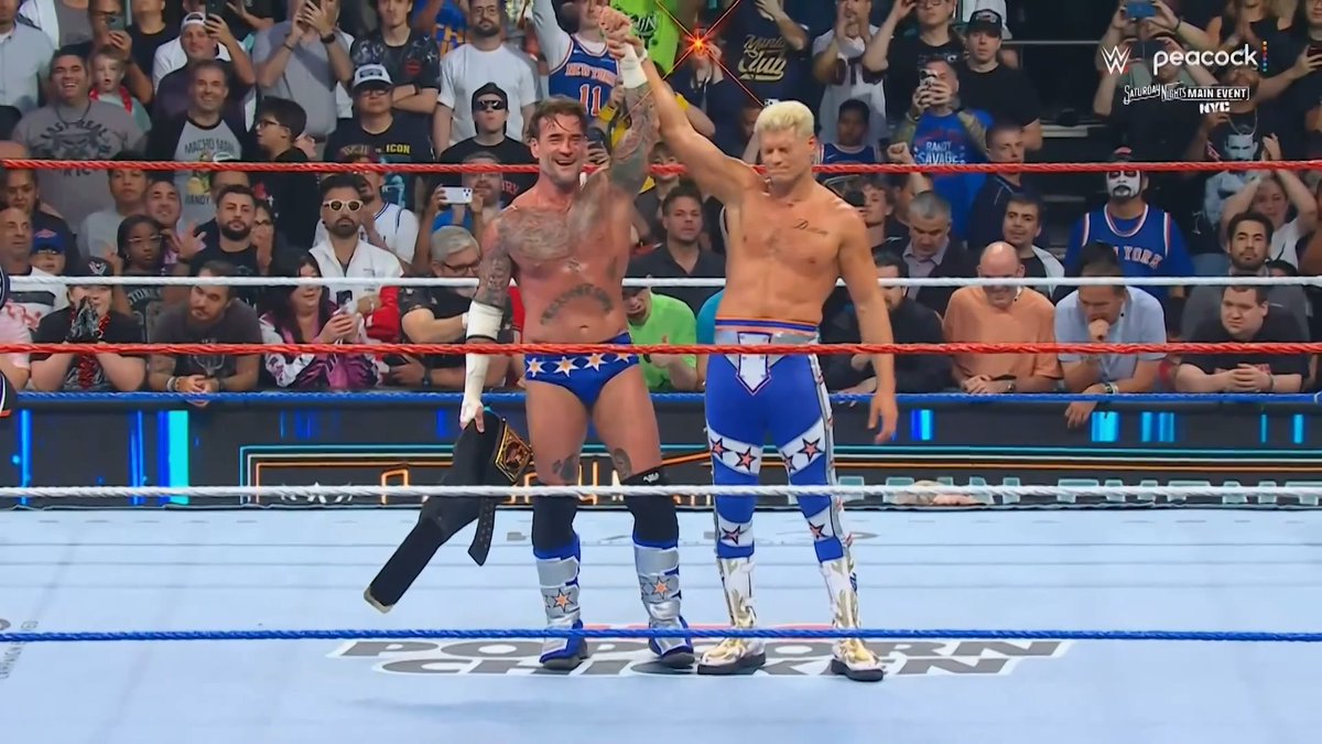 .Cody Rhodes doesn’t think CM Punk hitting him in the eye with his victory belt at WWE’s Saturday Night’s Main Event was an “accident” 👀 #FallonTonight