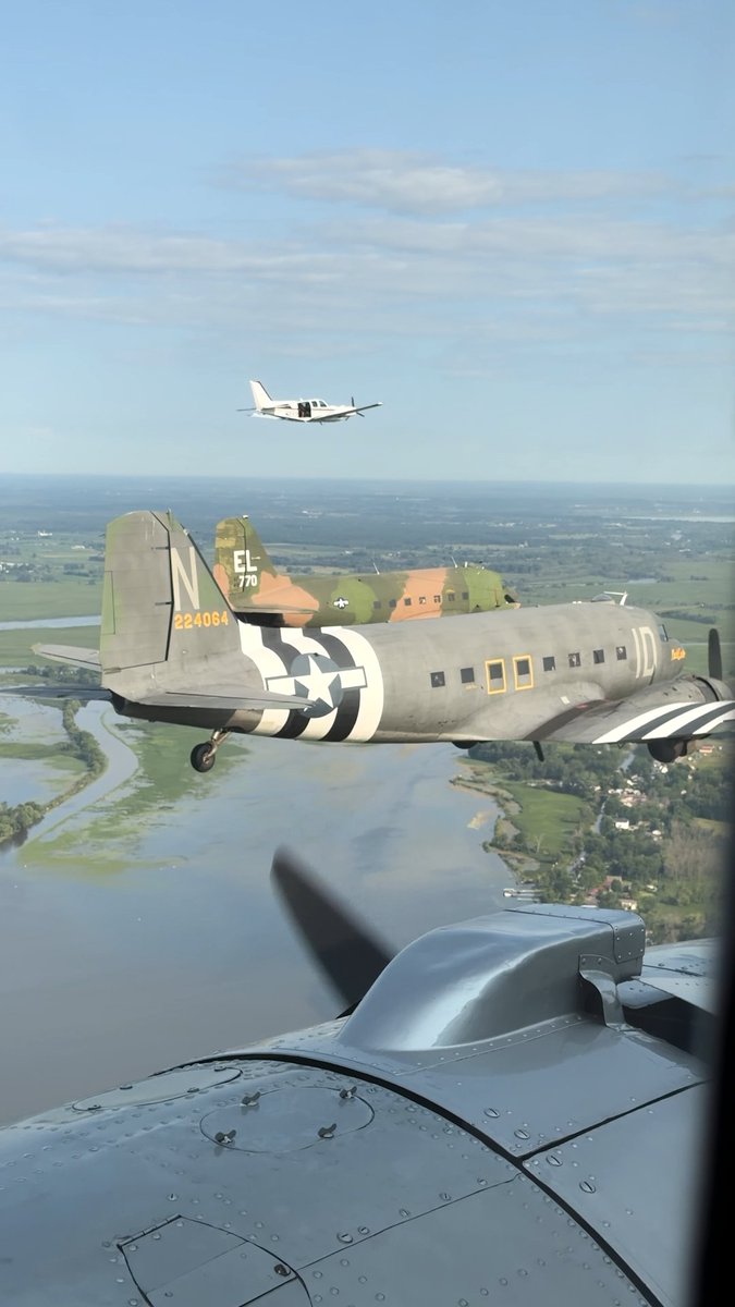 Aviation history takes flight! Three legendary DC-3 Society Douglas C-47s flew in formation today over #OSH26, commemorating the 90th anniversary of the Douglas DC-3 family of aircraft. Ride along with us. 👇