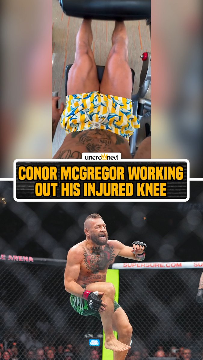 McGregor is in the gym strengthen his knee while waiting for surgery 🏋