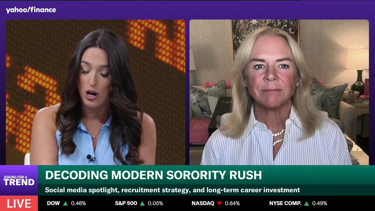 Trisha Addicks is a sorority rush coach, helping clients get through rush for $5,000 per client. She tells Brooke DiPalma “You quantify success if they find their people, and each client pays $5,000 for unlimited support in the months leading up to rush and during rush.”
