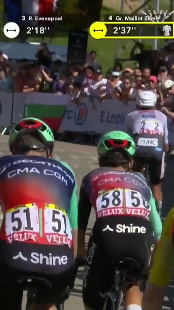 The moment Isaac del Toro attacked on Alpe d'Huez, leaving Paul Seixas behind 👀