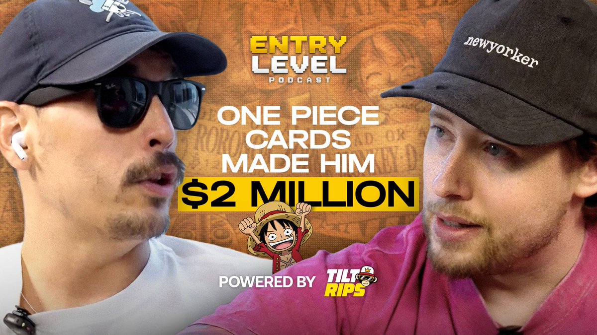 He put $60K into One Piece cards before anyone called them an investment. Today it's a staggering $2 million collection, one of the most coveted in the entire hobby. What better week to sit down with Zeep than One Piece's 29th Anniversary 🏴☠️ Entry Level, powered by Tilt Rips.