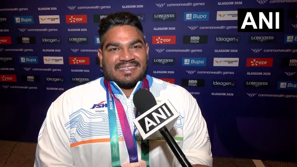 #WATCH | Scotland | Glasgow 2026 Commonwealth Games | On winning bronze in the men's heavyweight category, Indian para powerlifter Jhandu Kumar says, "I feel great today. I feel like I am flying. This is my first medal. I had only one thing on my mind, that I have to win a medal..."