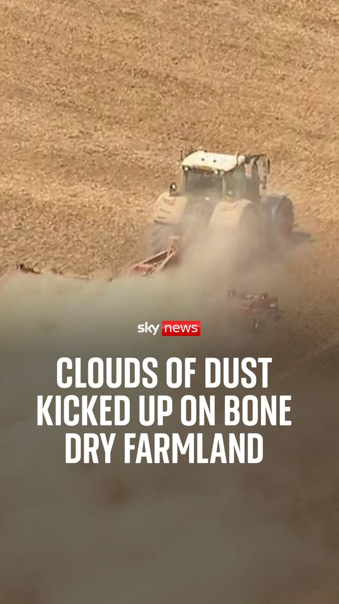 Farmer Tom Coleman told Sky News that the lack of rain is "really impacting" on crop yields, and "there is a huge financial worry" this harvest