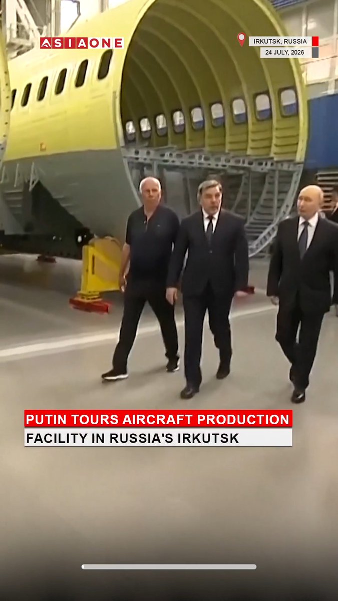 Putin just checked out Russia’s fully homemade passenger jet. He toured the Irkutsk factory today where the MC-21-310 is being built, every single part now Russian-made, zero Western components needed. After sanctions forced a complete redesign, they’re stacking up airframes on the line (18 already in production). It’s the clearest sign yet that Russia is serious about flying without relying on anyone else. Writer: Lynn