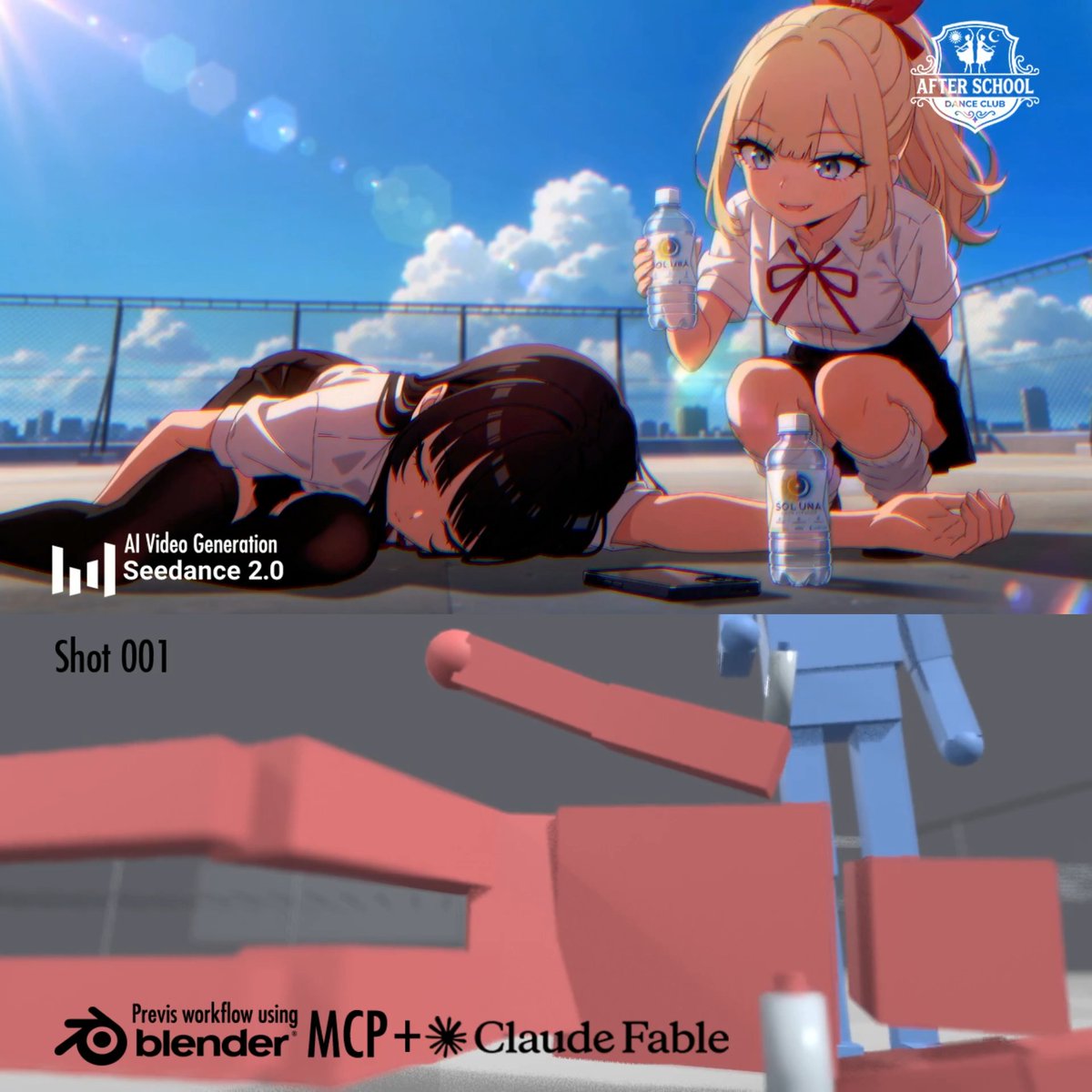 【3D制作が激変！Blender MCP×LLMでプロンプトから高度なアニメーションを自動生成する新技術が凄すぎる！】 👉 3D制作に革命を起こす、とんでもないワークフローが登場しました！✨ なんと、3D制作ソフト「Blender」とAI（LLM）を「Model Context Protocol（MCP）」という共通の通信ルールで直接繋ぐことで、テキストで指示するだけでキャラクターに複雑な演技をさせられるようになったんです！ これまでは、3Dのキャラクターを動かすには骨組み（リグ）を一つひとつ手作業で調整してコマ送りで動きをつけるという、膨大な時間と技術が必要な作業でした。しかし、この技術ではAIにBlenderの操作プログラム（Python API）へのアクセス権を渡すことで、「放課後に屋上でダンスさせて」といった抽象的な指示から直接アニメーションを構築してくれます！🤖💃 さらに、プレビュー用の動画画面を見ながら「もう少し動きを大きくして」といった対話をAIと重ねて、リアルタイムに動きを微調整できるイテレーティブ（反復的）な制作ができるのも魅力的ですね！ 「Seedance 2.0」などの最新動画生成エンジンとも連携できるため、キャラクターの髪型や衣装などの一貫性をばっちり保ったまま、ハイクオリティな3Dアニメ動画を驚くほどのスピードで量産できちゃいます！ 3D制作の難しい操作をすべて覚えなくても、自分のアイデアを瞬時にハイクオリティな映像にできる、まさにゲームチェンジャーな技術ですね！🚀 #BlenderMCP #3Dアニメーション
