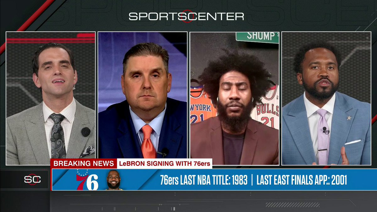 "If LeBron’s number one priority was winning the championship in 2027 ... then Philadelphia’s hand was always very strong." Brian Windhorst and Iman. react to LeBron joining the 76ers 😲
