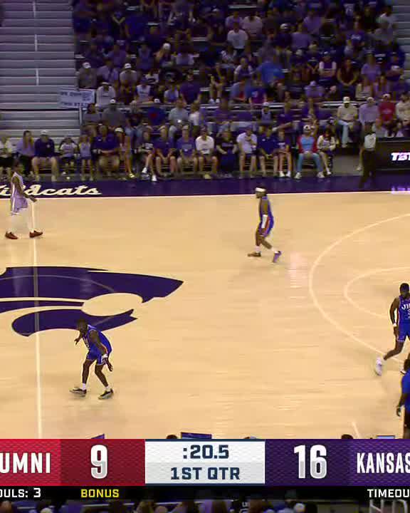 40 years old and HE'S STILL GOT IT😤 Former NCAA and NBA champion Mario Chalmers just swatted that sh** like a volleyball!!! Kansas Men’s Basketball alumni trail by 7 on FS2👀