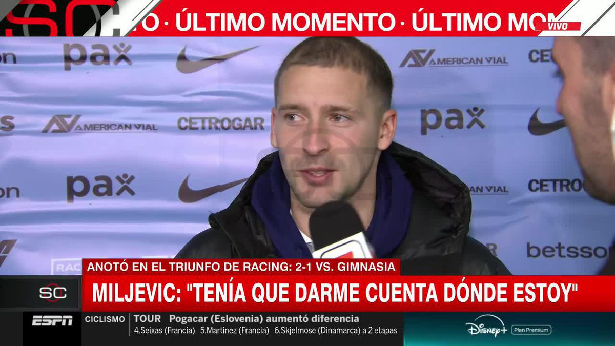 "PASO A PASO". Sin darse cuenta, Matko utilizó la icónica frase de Mostaza Merlo, luego de su partidazo en el triunfo 2-1 de Racing ante Gimnasia... ¿Va por buen camino el 10 de La Academia? 📺 #SportsCenter | #DisneyPlus Plan Premium