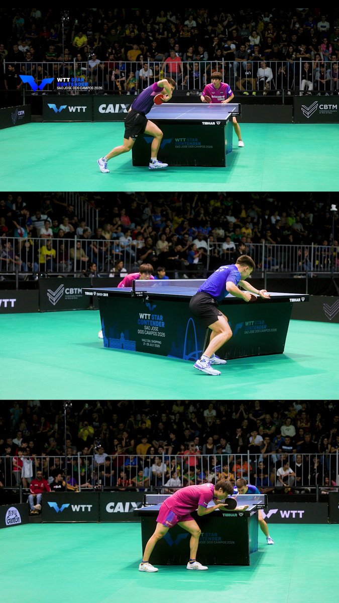 A show stopper 🫣 Shunsuke Togami clinches the 3-2 victory in the end after an amazing fight from Kay Stumper in the Round of 32 🤩👊🏼 #WTTSaoJose #TableTennis