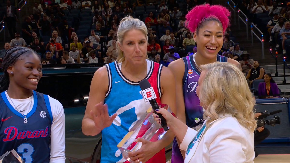 Team Washington wins the Kia WNBA Shooting Stars contest 👏 Elena Delle Donne teased a potential comeback from retirement after that performance 👀
