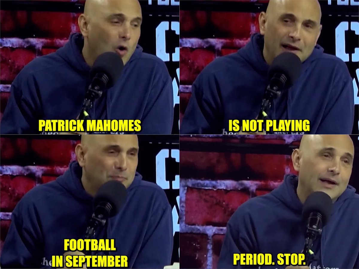 Mahomes has been fully cleared for training camp and oops, there it is, more bullshit takes from Craig Carton.
