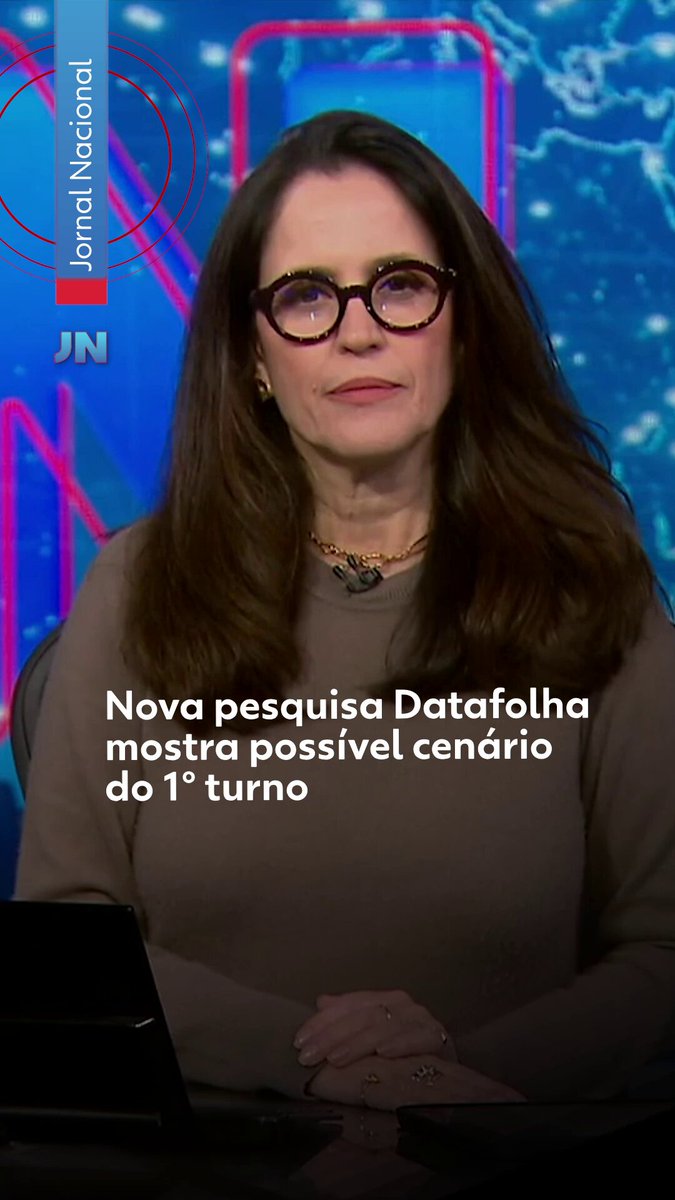📊 Pesquisa Datafolha - O Datafolha divulgou uma nova pesquisa com intenção de voto para a eleição presidencial. O cenário de primeiro turno é com a pesquisa estimulada, quando o pesquisador apresenta as opções aos entrevistados. O nível de confiança é de 95% e a margem de erro é de dois pontos percentuais. Samara Martins(UP), Cabo Daciolo (Mobiliza), Rui Costa Pimenta (PCO) marcam 1% cada. Saiba mais no #g1. #lula #fláviobolsonaro #eleição2026 #notícias #g1política #JN