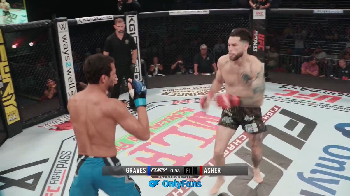 On one hour notice!! Jason Asher with the round 1 TKO! [ #FuryFC122 | Live on UFC Fight Pass ]