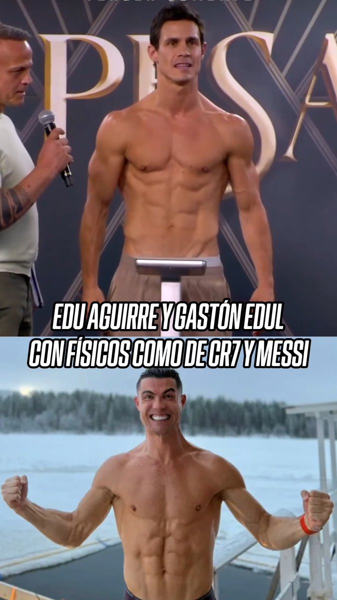 ¡TIENEN COSAS DE CR7 Y MESSI! 🥵🔥 👀 Ojito con los físicos de Edu Aguirre y Gastón Edul, previo a su pelea de mañana. Con apariencia similar de sus amigos. 🤩 📹 YT Ibai Llanos