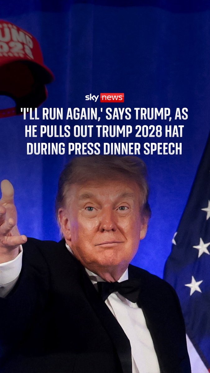 Donald Trump returned to the stage of the rescheduled White House Correspondents' dinner, mixing jokes with criticism. He also quipped that the news industry will "be broke" after he is no longer in office - before saying he would run for another term.
