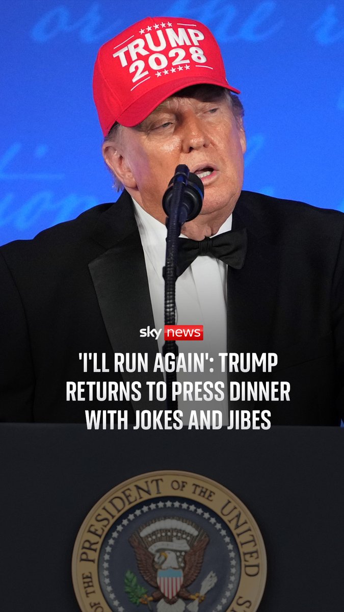 Donald Trump returned to the stage of the rescheduled White House Correspondents' dinner, alternately mixing jokes with criticism. | David Blevins