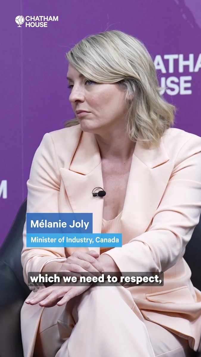 'All options' are on the table in trade negotiations with the US, says Canada's minister of industry Mélanie Joly as Ottawa plans a response to new US tariffs. She visited Chatham House earlier this week to discuss Canada's efforts to develop its industrial strategy and build middle-power economic partnerships.
