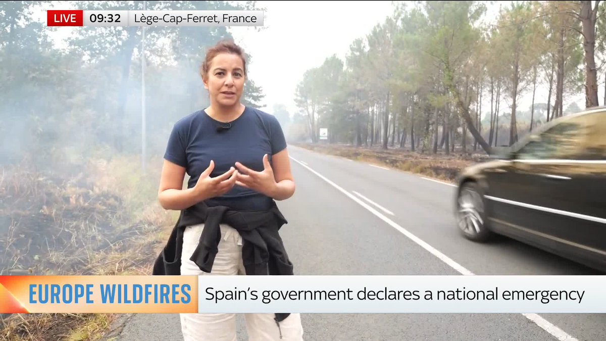 Sky News correspondent Sadiya Chowdhury is in Lège-Cap-Ferret in France, one of the areas affected by a devastating wildfire. Latest: 📺 Sky 501 and YouTube