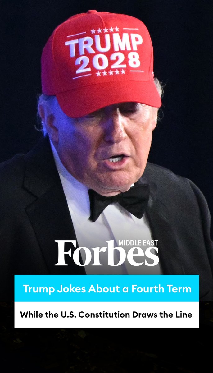 At the White House Correspondents' Dinner, President Donald Trump jokingly declared his intention to run for a "fourth term," arguing he had won three previous elections. Amid groans and laughter from the press corps, he pulled on a red "Trump 2028" cap—sparking an instant viral debate over whether it was classic political theater or a poke at constitutional term limits. #Forbes