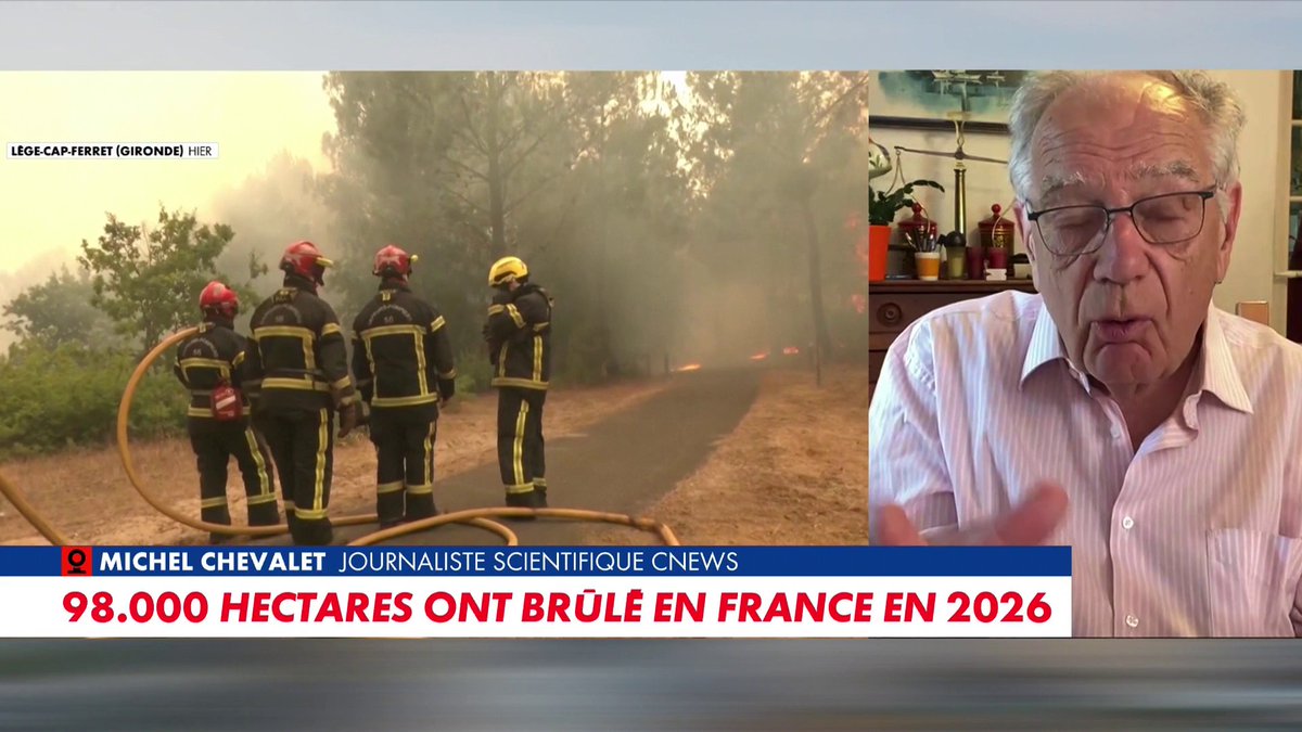 «On est tombé dans le domaine des mégafeux, par la surface mais aussi par l'intensité des flammes», explique Michel Chevalet, dans #MidiNewsEte, à propos des incendies qui touchent la France. Toute l'info est à retrouver sur
