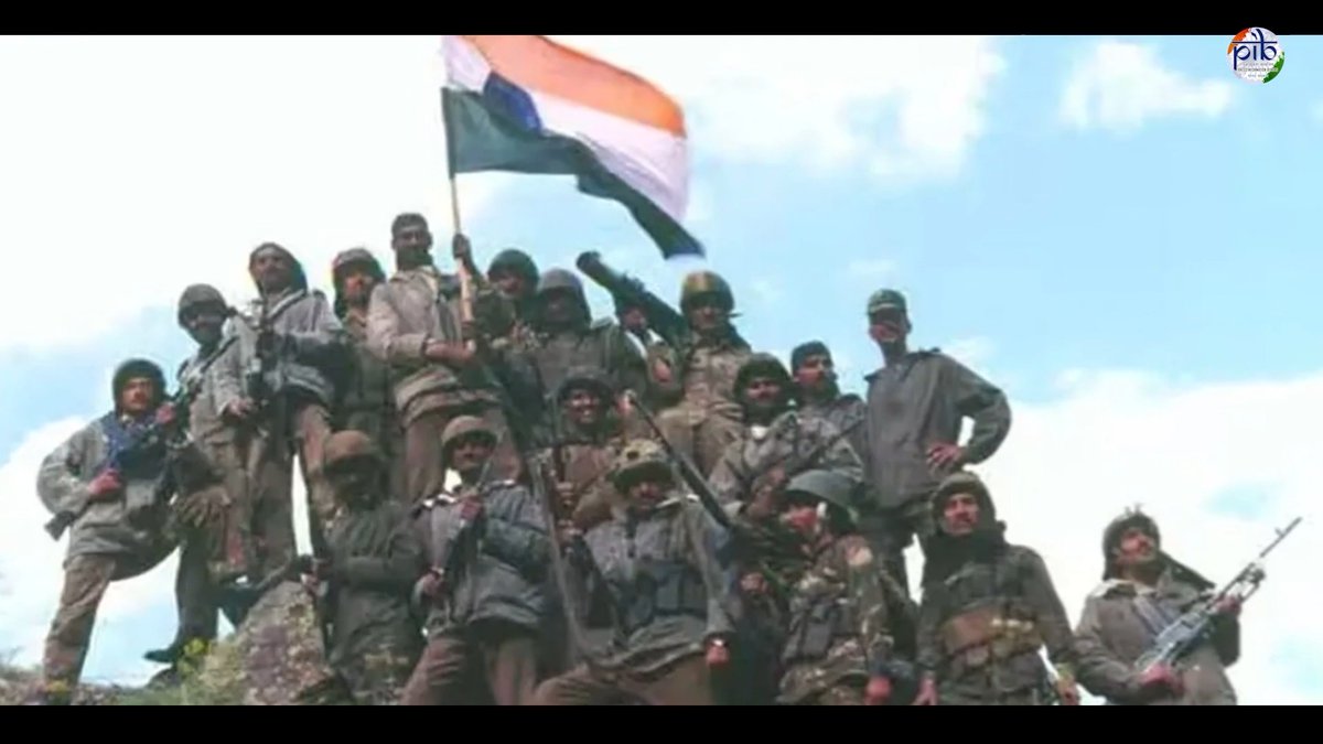 How was the Tricolour raised atop Jubar Top during the Kargil War❓ Some victories are etched not just in history, but in the courage of those who fought for them! This #KargilVijayDiwas, watch a special conversation with Brigadier O.P. Yadav, recipient of the Yudh Seva Medal, as he shares the story of the #IndianArmy's determination, resilience, and triumph on the battlefield 📽️ Watch the full documentary on YouTube: #KargilWar #KargilHeroes Ministry of Defence, Government of India ADG PI - INDIAN ARMY Ministry of Information and Broadcasting DD News
