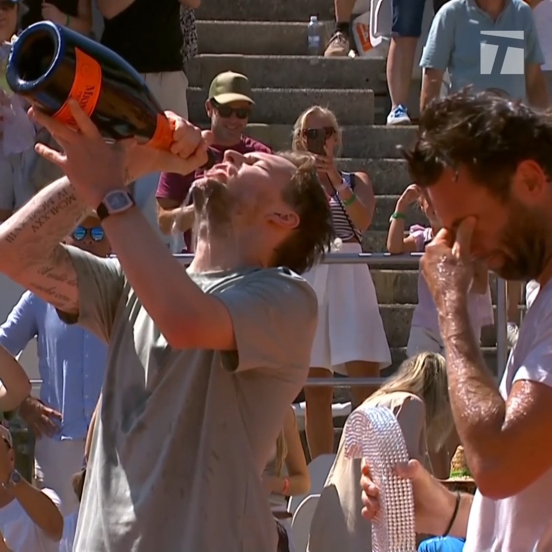 Bublik understood the assignment 😅🍾 #GeneraliOpen