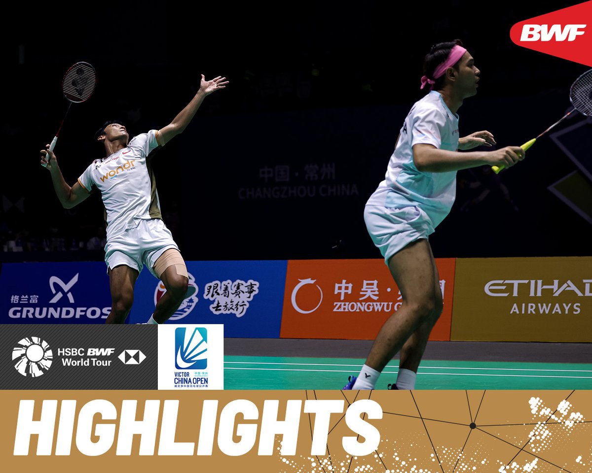 Defending champions Alfian/Fikri 🇮🇩 contest Liang/Wang 🇨🇳. #BWFWorldTour #ChinaOpen2026