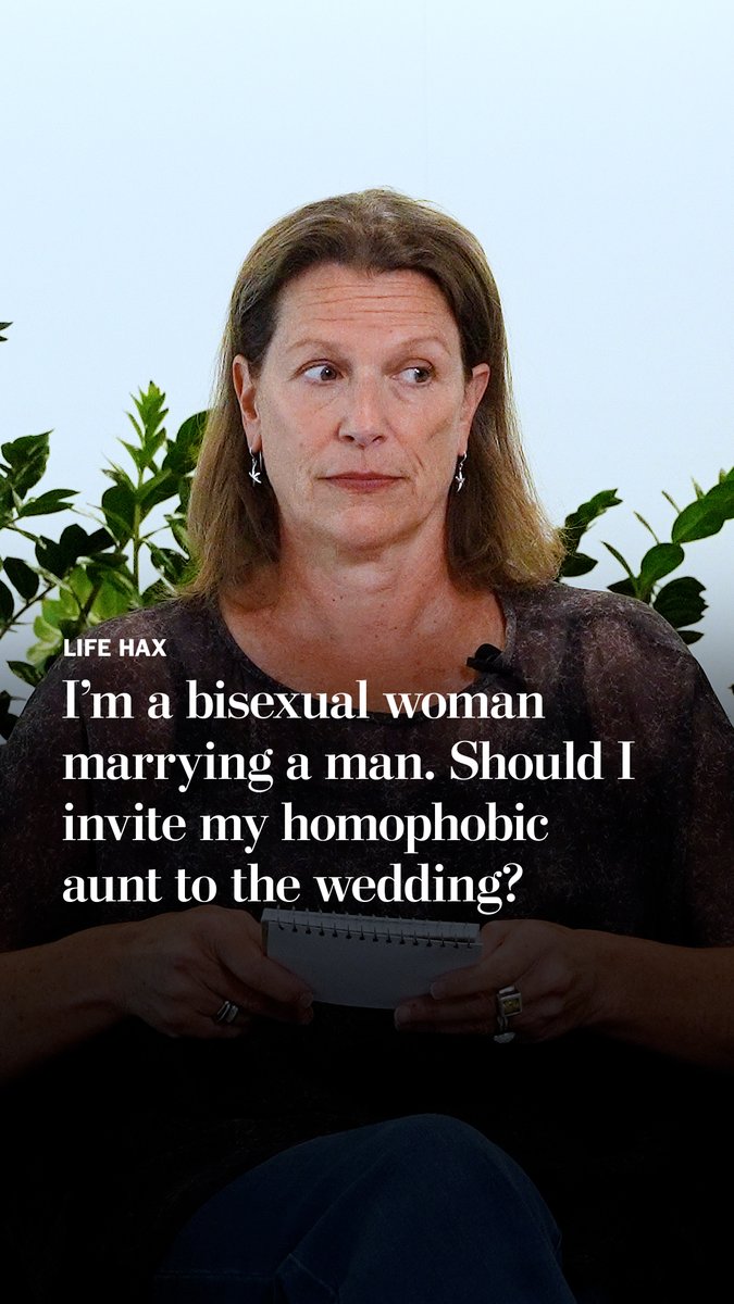 I’m a bisexual woman who is marrying a man. My homophobic aunt thinks I’m straight now and wants to come to my wedding. Do I really have to invite her? Advice columnist Carolyn Hax weighs in.