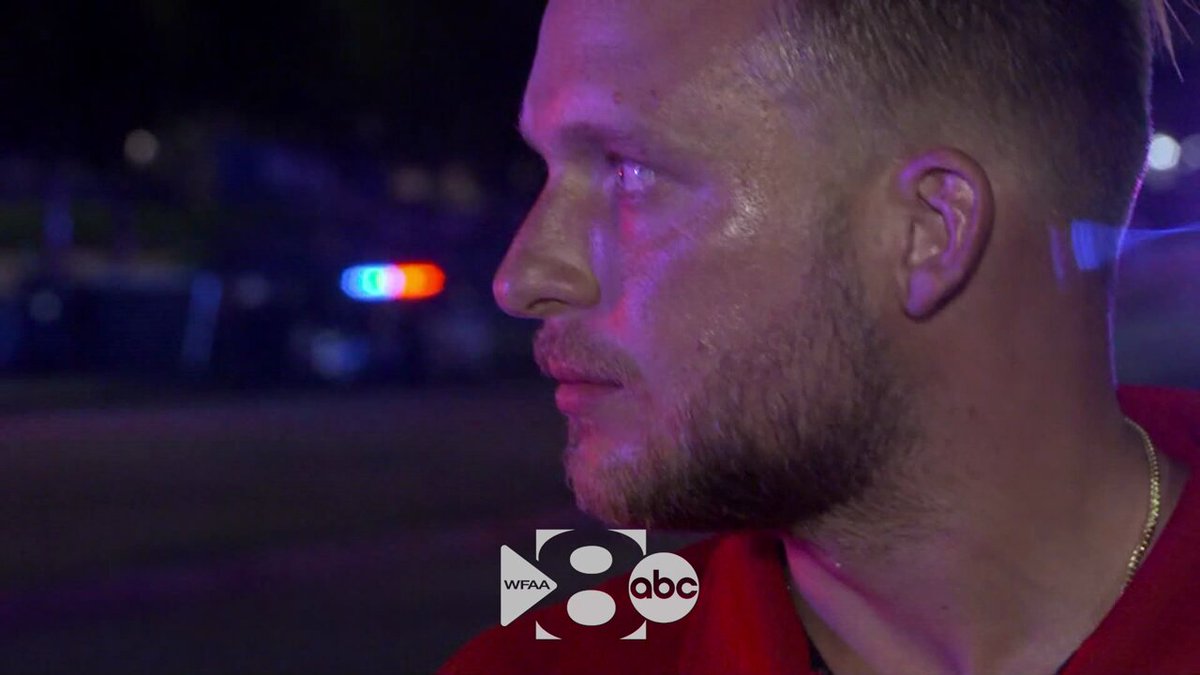 "It's just heartbreaking, man" | A man was shot and killed Friday night in Arlington. Witnesses told WFAA they saw a person in a red truck shoot a man in a blue truck. One witness we spoke with got emotional talking about the man's dog, who was alone in the backseat when police arrived. WHAT WE KNOW: