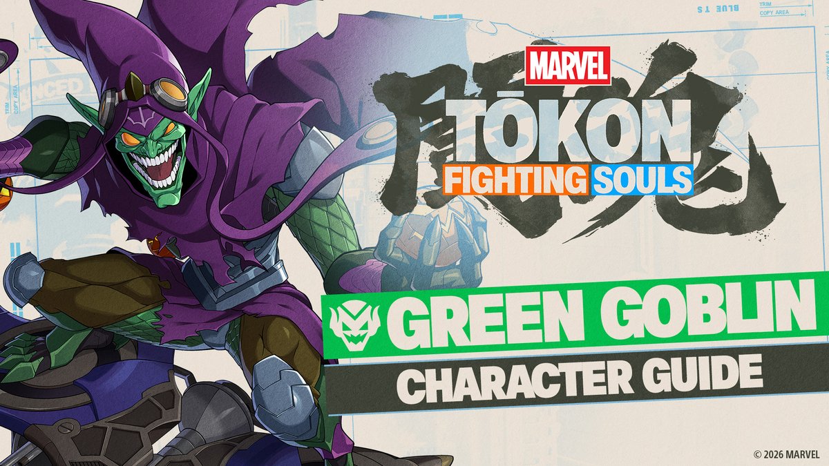 Glide in, throwing pumpkin bombs 🎃. Break their game plan. Unleash madness. 😈 Discover how Green Goblin’s wicked toolkit works in this new #MARVELTokon: Fighting Souls Character Guide.