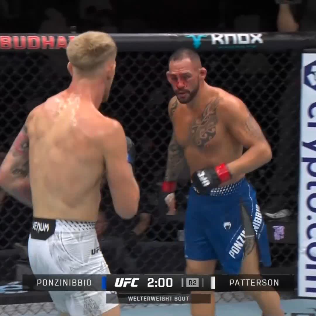 WOOOW LE BRAS ARRIÈRE 😳 PATTERSON TERMINE PONZINIBBIO AU R2 #UFCAbuDhabi