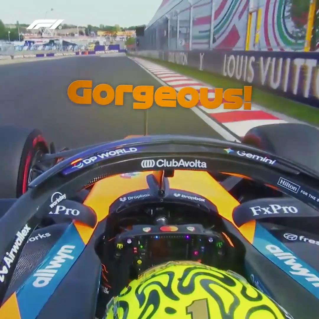 "Gorgeous" First pole of 2026 for Lando! 🤩 #F1 #HungarianGP