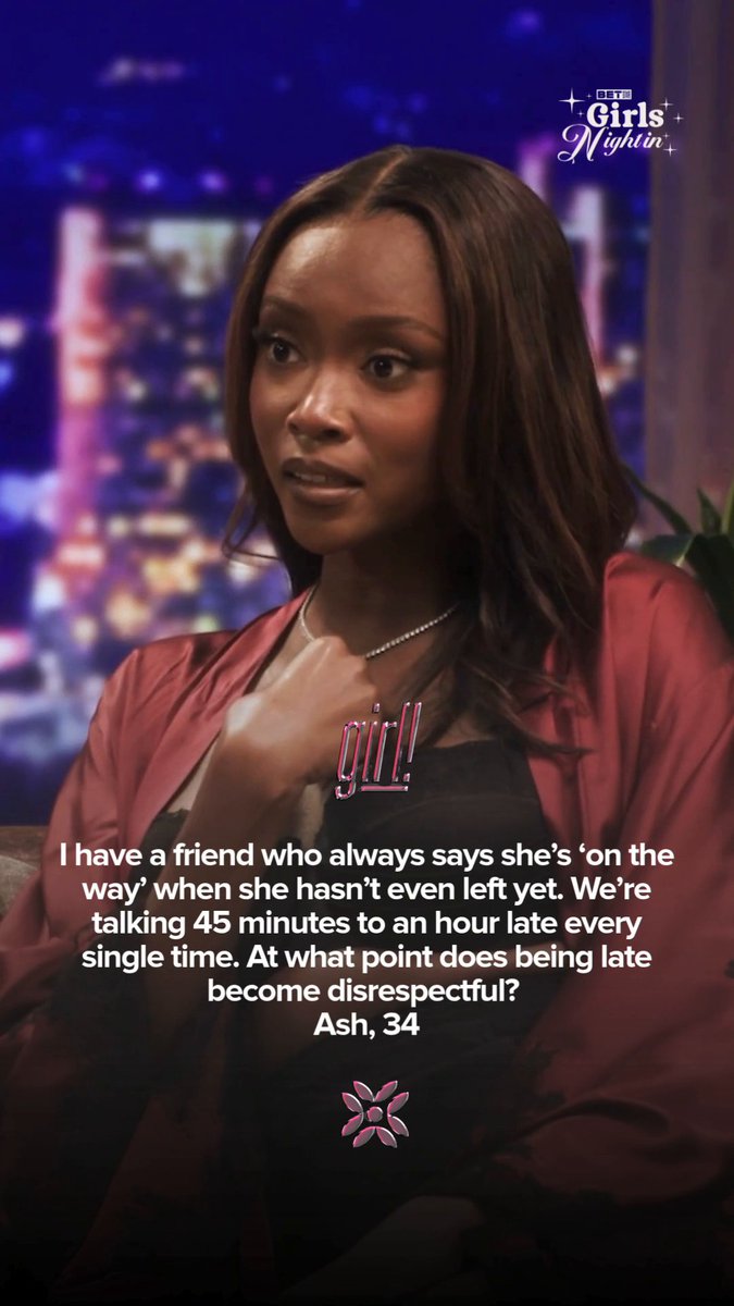 Your reminder to be ON TIME for brunch today. ๐ Tag your late friend in the comments. If it's you, look in the mirror and reflect...then immediately get out of the mirror and go outside! In need of a girls night? We got you. Kiki with the girls and stream #GirlsNightIn now on YouTube!