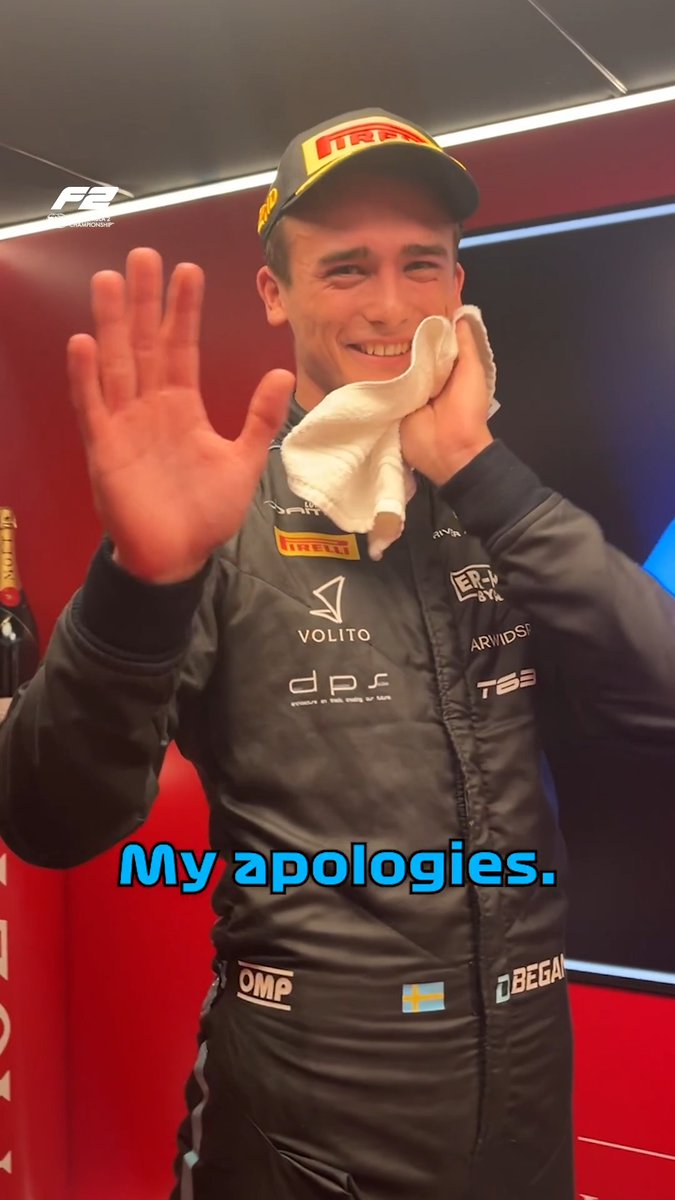 Instant regret 😬 Dino Beganovic has a personal message for the camera operator 😭 #F2 #HungarianGP
