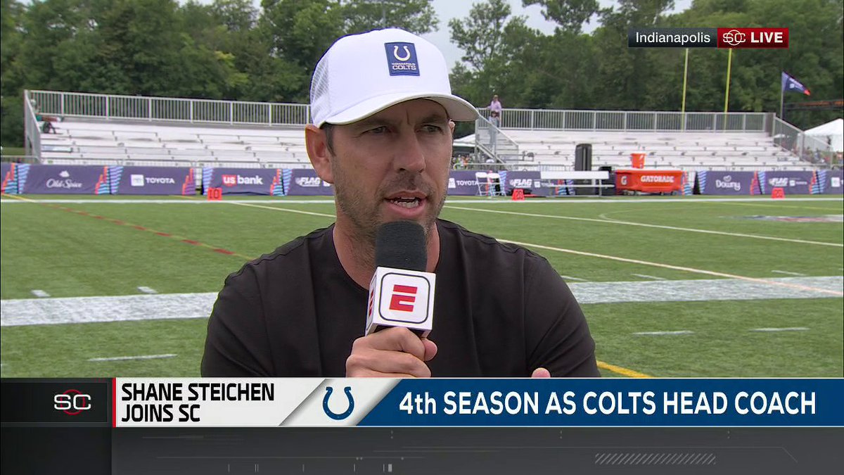 Colts head coach Shane Steichen joins SportsCenter to discuss Indianapolis' offense and the NFL Flag championships 👀