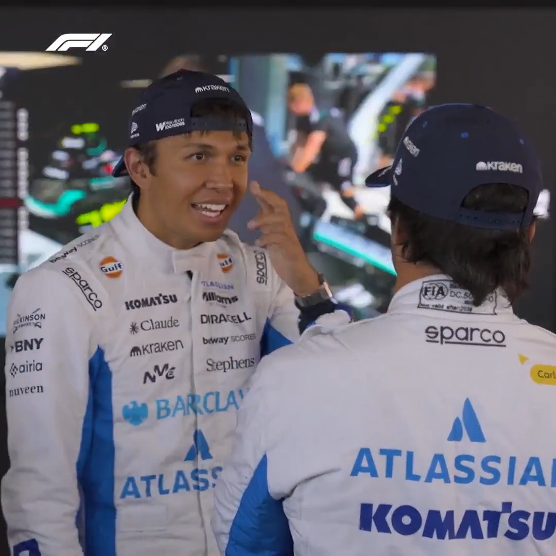 Carlos and Alex were in a chatty mood after qualifying 😁 #F1 #HungarianGP