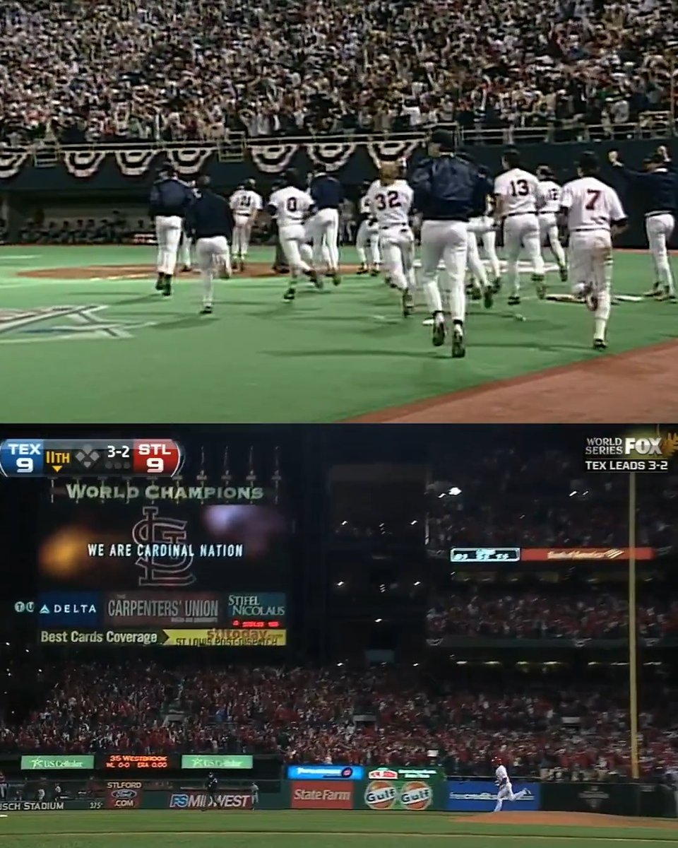 Two legendary calls 🎙️ 20 years apart. Kirby Puckett’s Game 6 walk-off home run in the 1991 World Series, Jack Buck at the mic. David Freese’s Game 6 walk-off home run in the 2011 World Series, Joe Buck at the mic. Today in Cooperstown, Joe Buck receives the Ford C. Frick Award, just like his father Jack did in 1987.