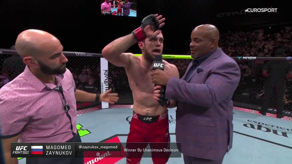 👀"¡HOLA TOPURIA!" 💥Zaynukov no se anda con rodeos y manda un dardo directo a Ilia: "Soy del equipo Nurmagomédov, nos da igual contra quién luchamos". #UFCAbuDhabi | #UFCHBOMax