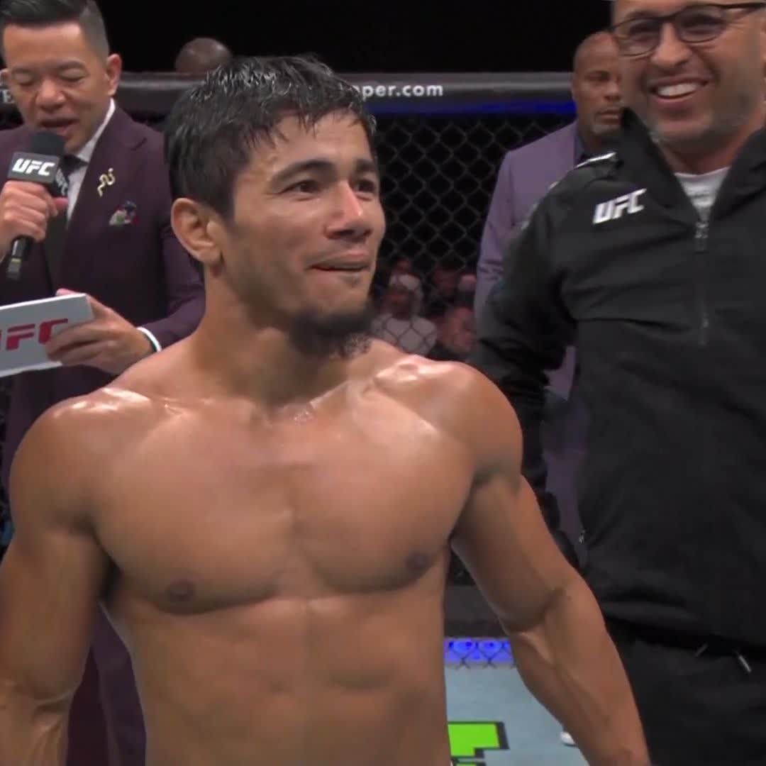 エルセグに1RKO勝ちしたテミロフは12連勝中、またUFC3戦3勝となった📈 #UFC