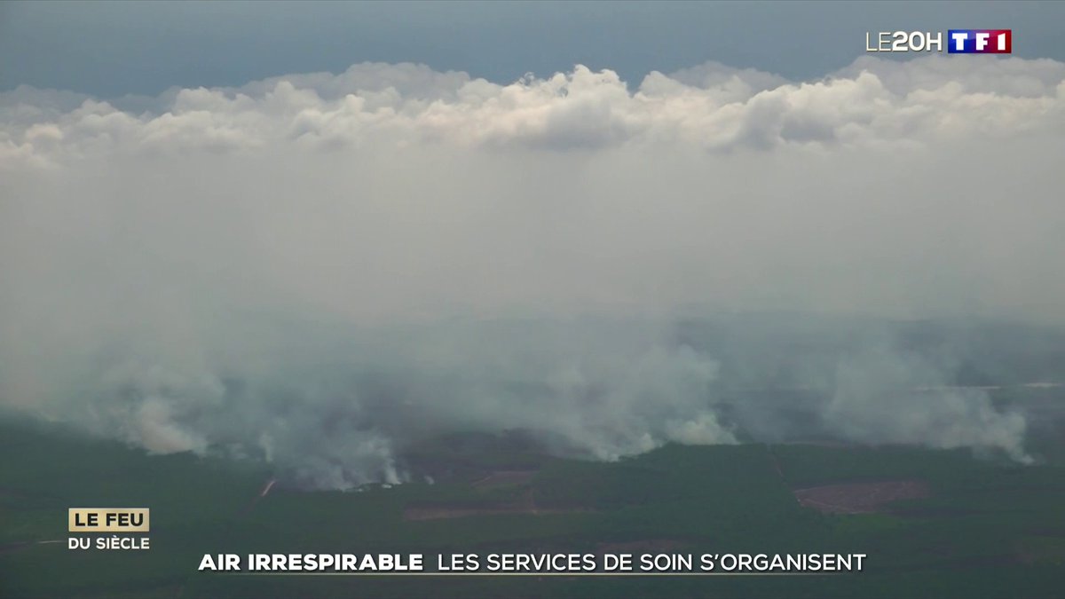 🔴 Dans la métropole bordelaise, la fumée toxique des feux a déjà des effets sur le système de santé. Ces dernières 24h, SOS Médecins a enregistré 15% d'activité supplémentaire pour des problèmes de gêne respiratoire 📺 #LE20H #JTWE avec Audrey Crespo-Mara
