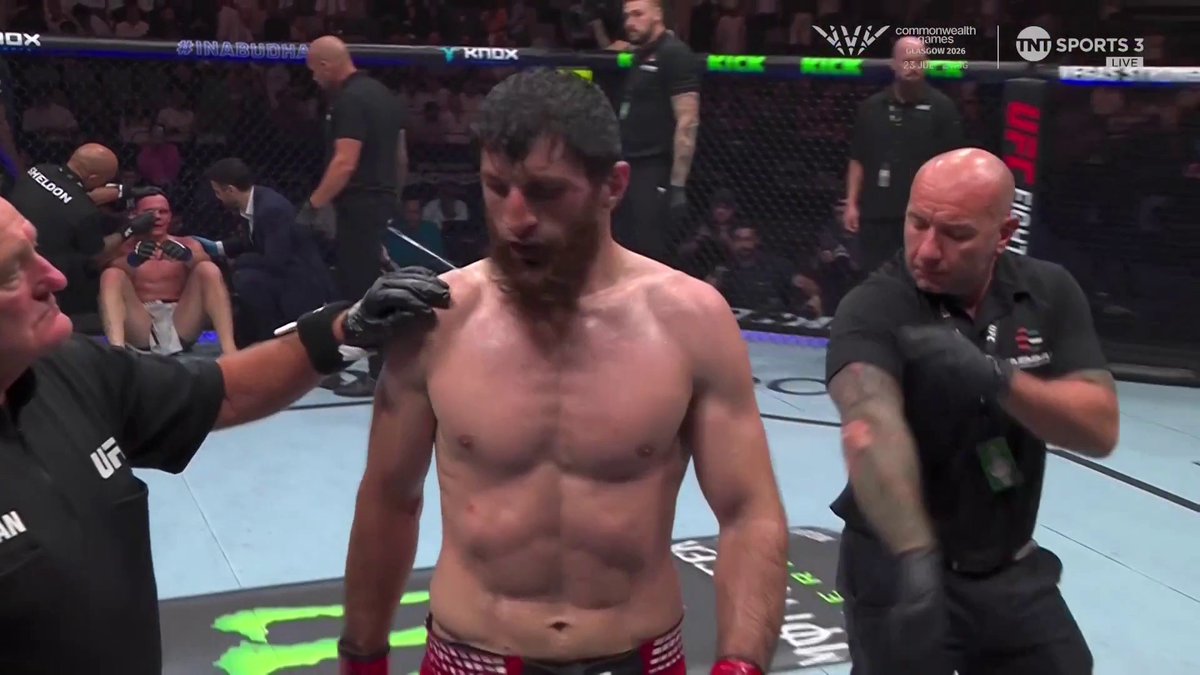 Magomed Ankalaev submits Bogdan Guskov in the main event! 🐍 #UFCAbuDhabi | Stream TNT Sports on HBO Max