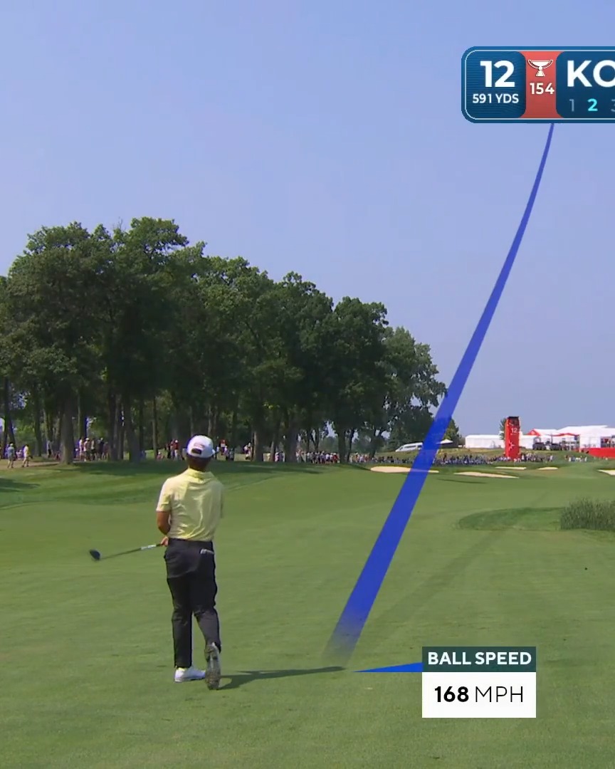 305-yard approach from the 21-year-old 🤯 Jackson Koivun soars up the leaderboard with an eagle 3M Open. 📺 CBS