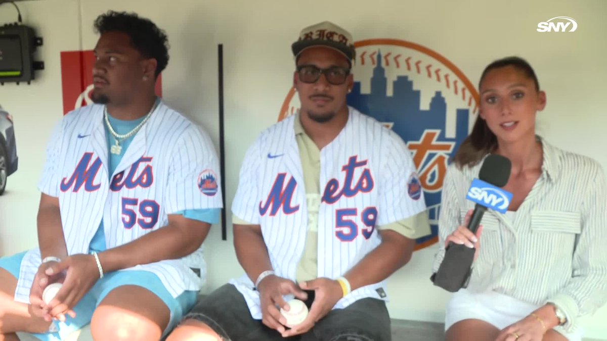 Before the Mets-Dodgers game, @nikilattarulo talked with Sisi and Kiko Mauigoa about their first time at Citi Field and meeting Sean Manaea