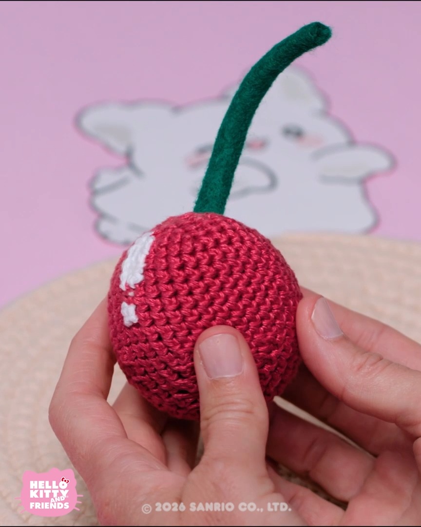 Make your own Hanamaruobake Cherry Stress Ball and celebrate every little effort on the Hello Kitty and Friends YouTube channel 🍒