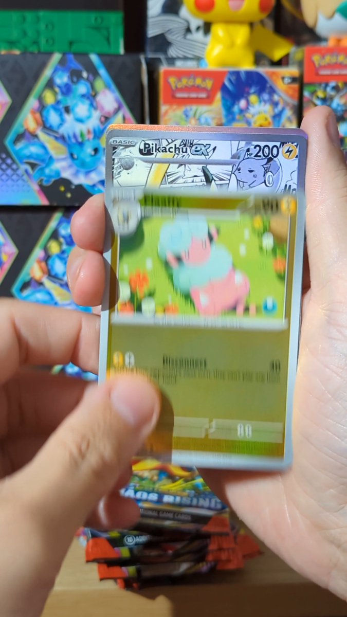 OMG guys I pulled the 1/10,000,000 MANGA RARE PIKACHU It's that easy. Cost me 3 minutes of my time, a carefully opened pack, a cheap Ali Express custom and my kids pritt stick