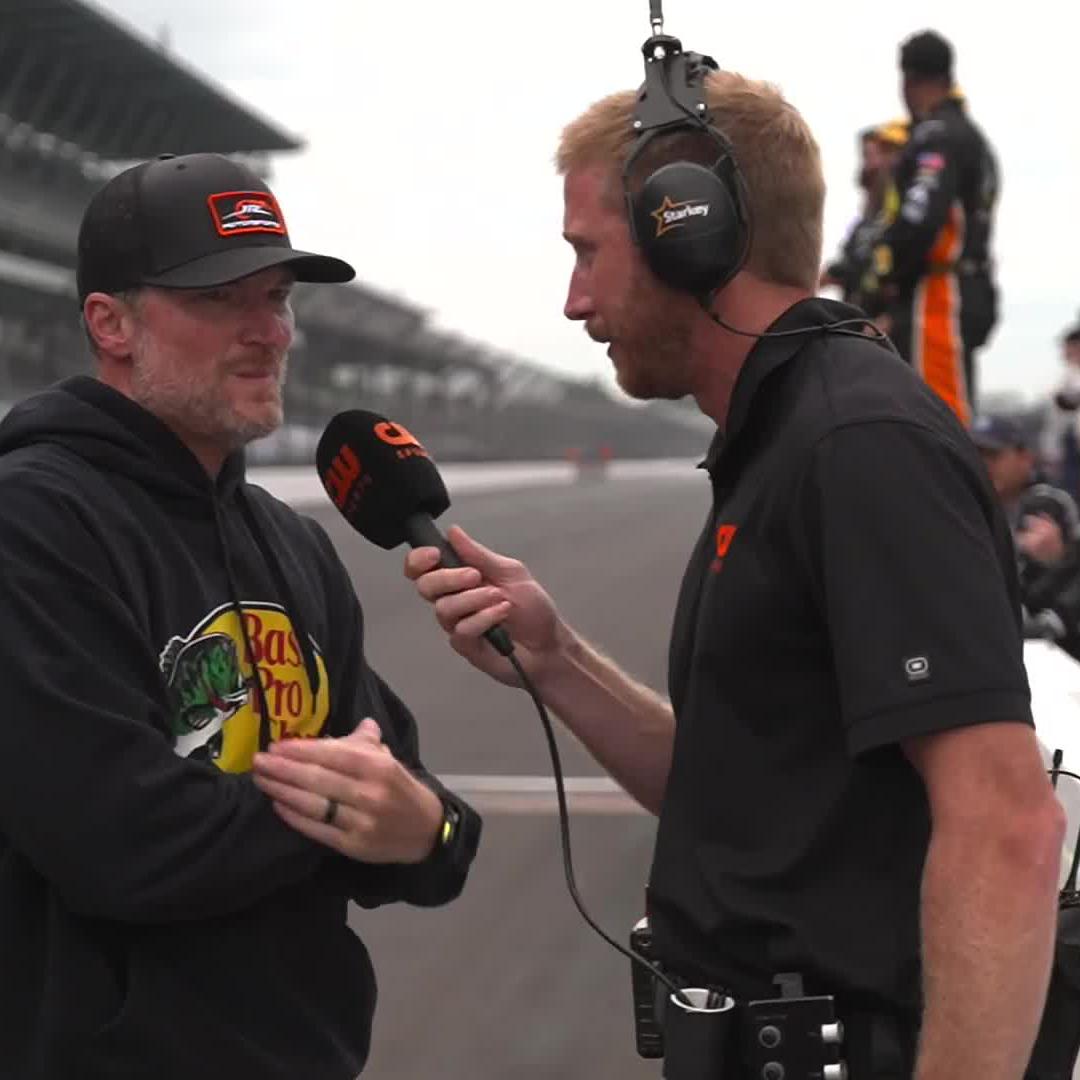 Team owner Dale Earnhardt Jr. couldn't hold in his emotion for Carson Kvapil.
