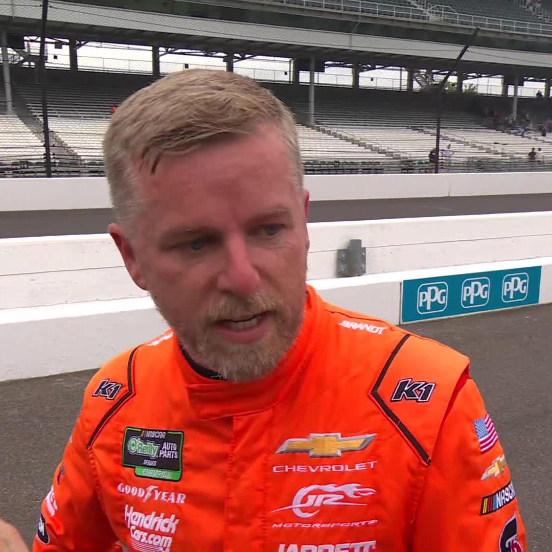 It may not be the win, but Justin Allgaier is thrilled for his JR Motorsports teammate.