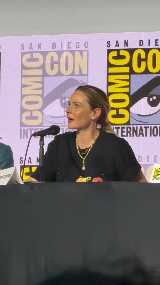 Rebecca Ferguson reflects on Juliette's resilience and humanity's instinct to survive in #Silo. #SDCC