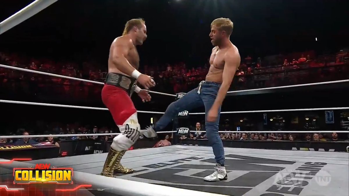 A couple of close calls for Cassidy! Watch #AEWCollision on TNT & HBO Max